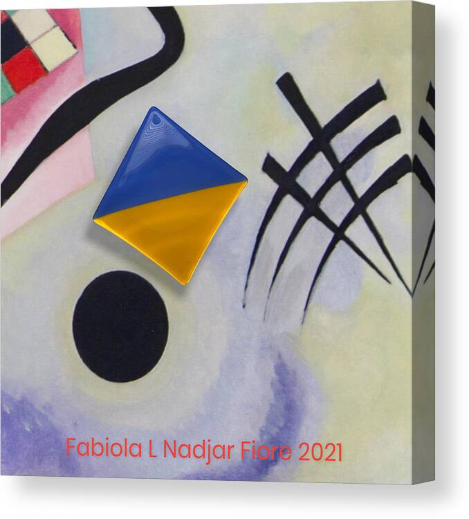 Royal Canvas Print featuring the photograph Diago Duo Blue Yellow by Fabiola L Nadjar Fiore