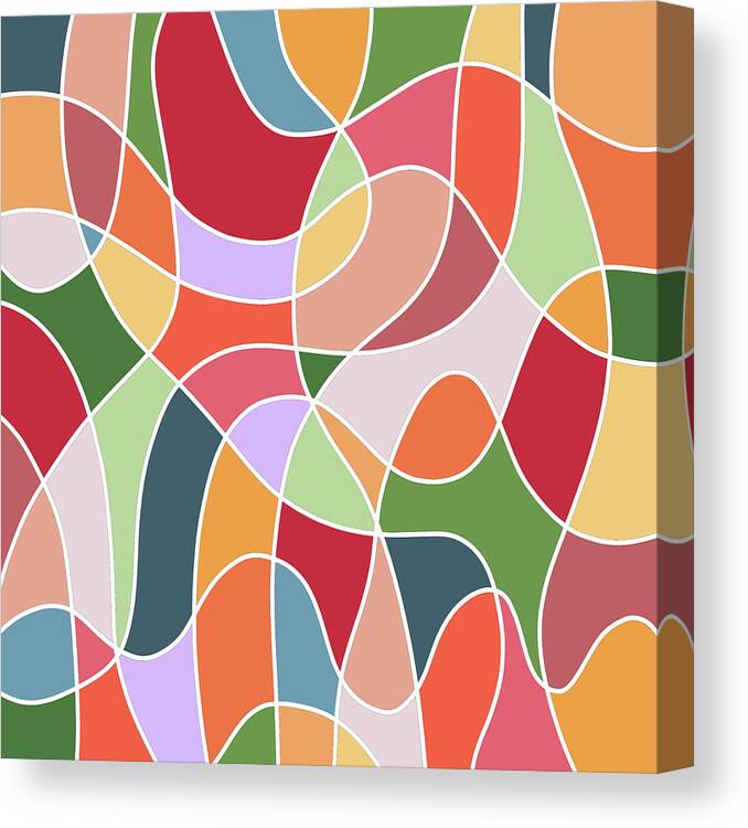 Abstract Canvas Print featuring the digital art Digital Art 127 by Angie Tirado