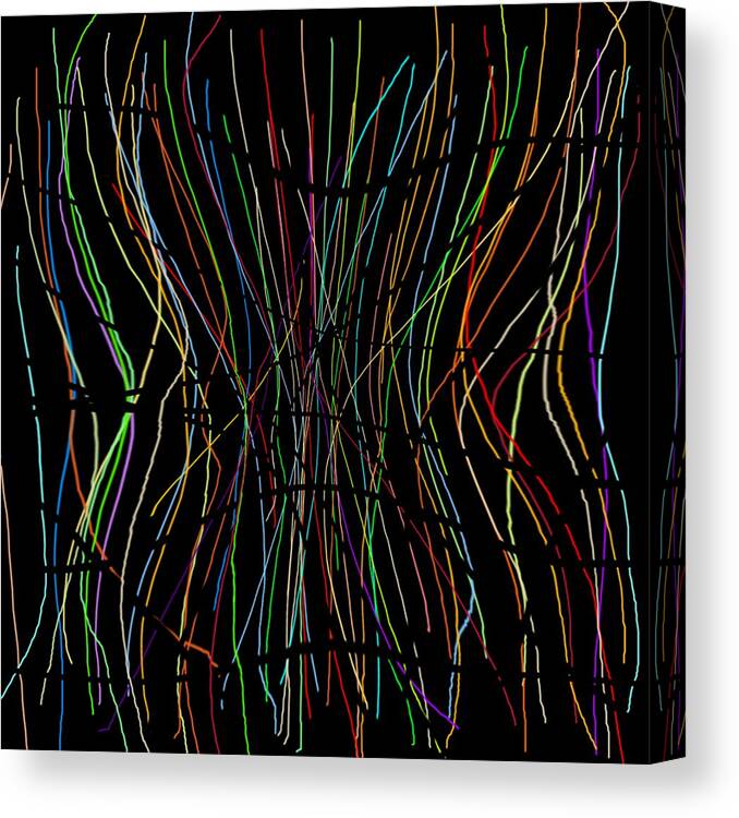 Lines Canvas Print featuring the digital art Doing Lines by Designs By L