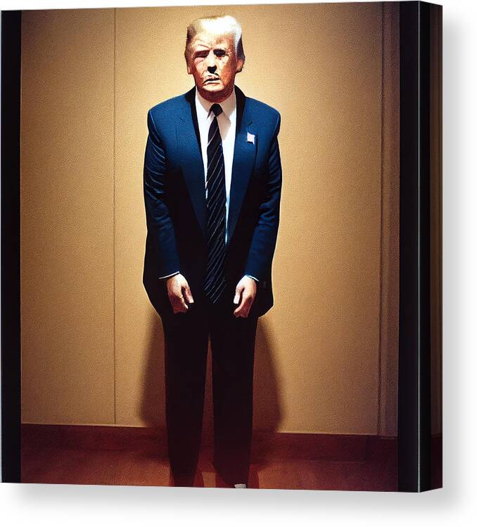 Fashion Canvas Print featuring the painting Donald trump by Diane arbus 14f244db 145b 424d 8141 c4ace16fc1c4 by MotionAge Designs