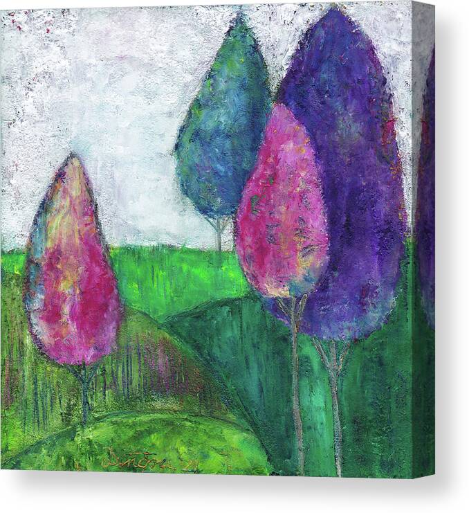 Dreamscape Canvas Print featuring the painting Dreaming in Color by Winona's Sunshyne