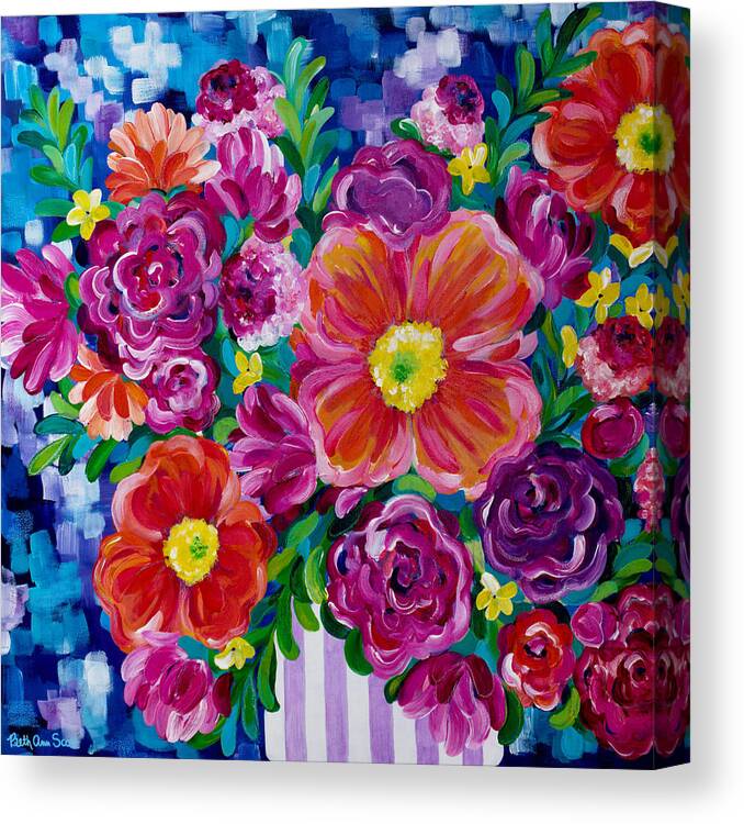 Flowers Canvas Print featuring the painting Dreams of Spring by Beth Ann Scott