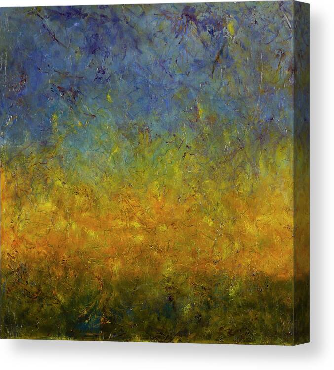 Earth Energy Is Painted With Layers Of Acrylic Paints And Glazes Canvas Print featuring the painting Earth Energy by Chris Burton