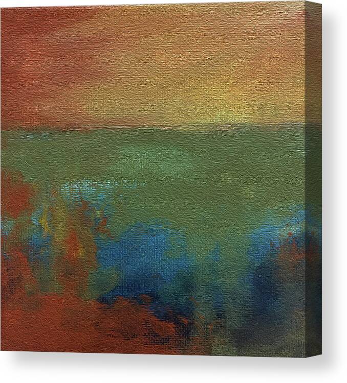 Landscape Canvas Print featuring the mixed media Earthy by Linda Bailey