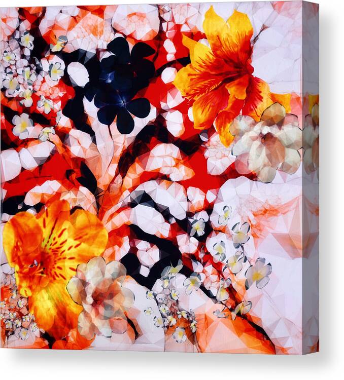 Abstract Art Canvas Print featuring the mixed media Efflorescence by Canessa Thomas