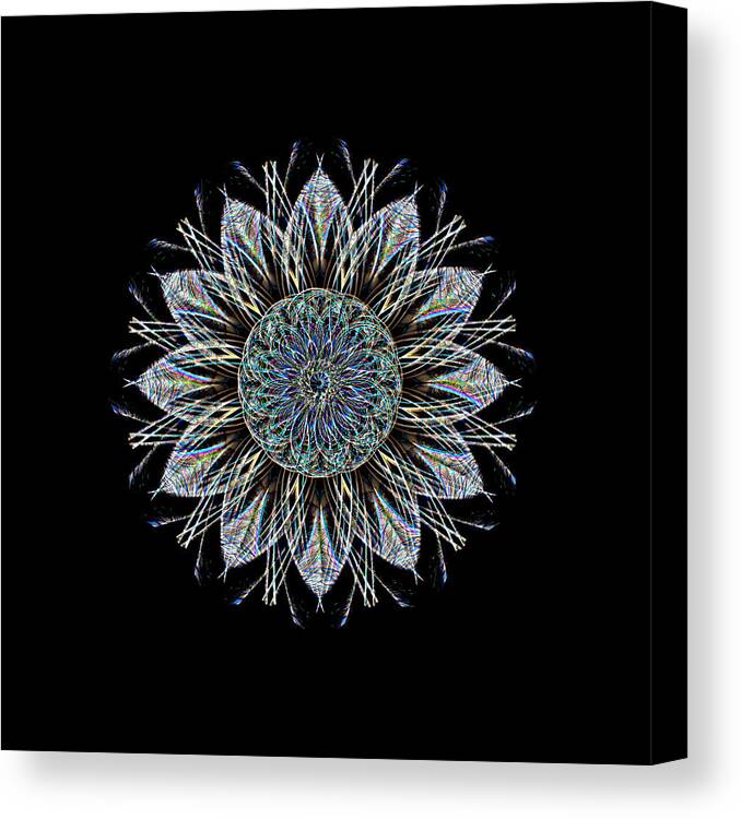 Electric Canvas Print featuring the digital art Electric Flower Power by David Manlove