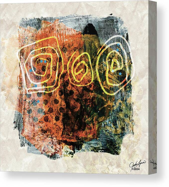  Canvas Print featuring the mixed media Elements 3 by Judi Lynn