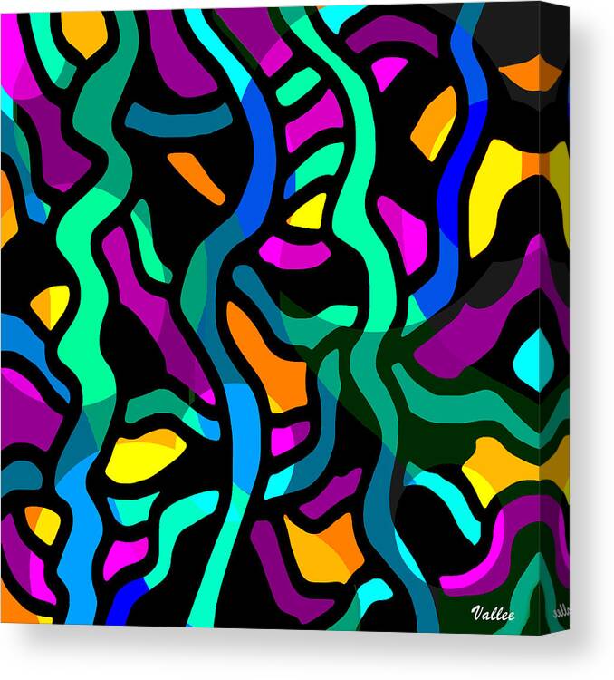Emotions Canvas Print featuring the painting Emotional Bonds by Vallee Johnson