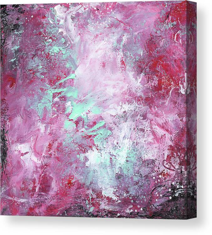 Abstract Canvas Print featuring the painting Enchanted Rose by Jai Johnson