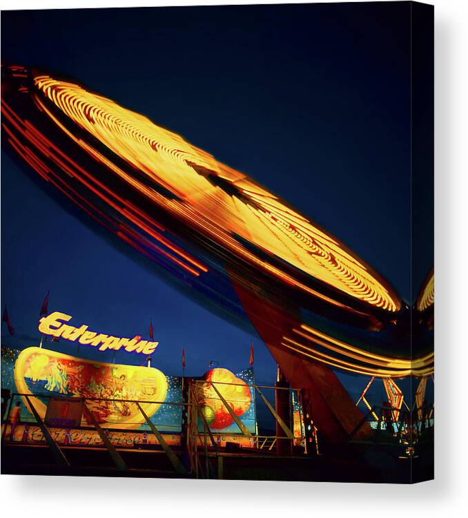 Carnival Ride Canvas Print featuring the photograph Enterprise by Don Spenner