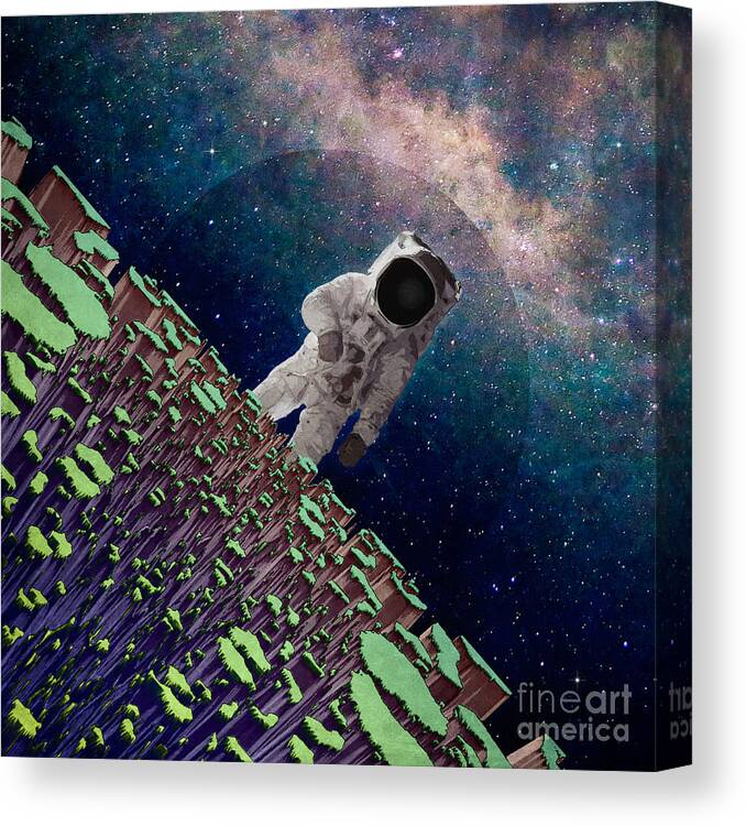 Space Canvas Print featuring the digital art Exploring Space by Phil Perkins