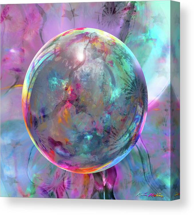 Candy Abstract Canvas Print featuring the digital art Eye Candy by Robin Moline