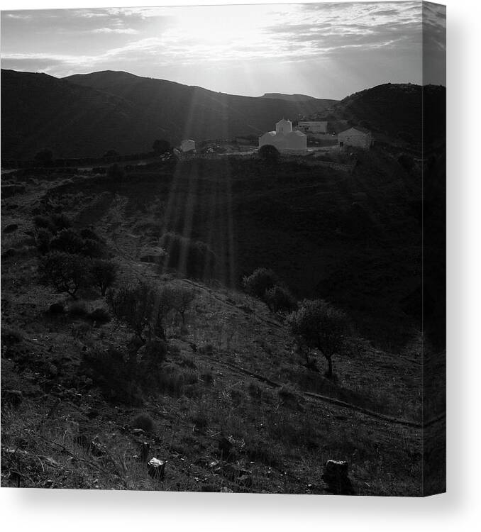 Kythnos Canvas Print featuring the photograph Faith and heat by Ioannis Konstas