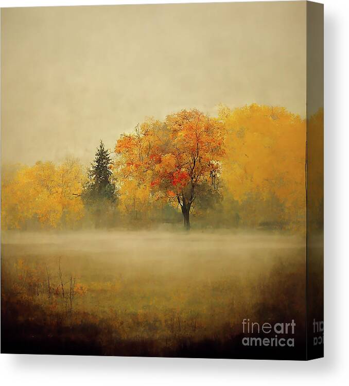  Canvas Print featuring the digital art Fall 2022d by Howard Roberts
