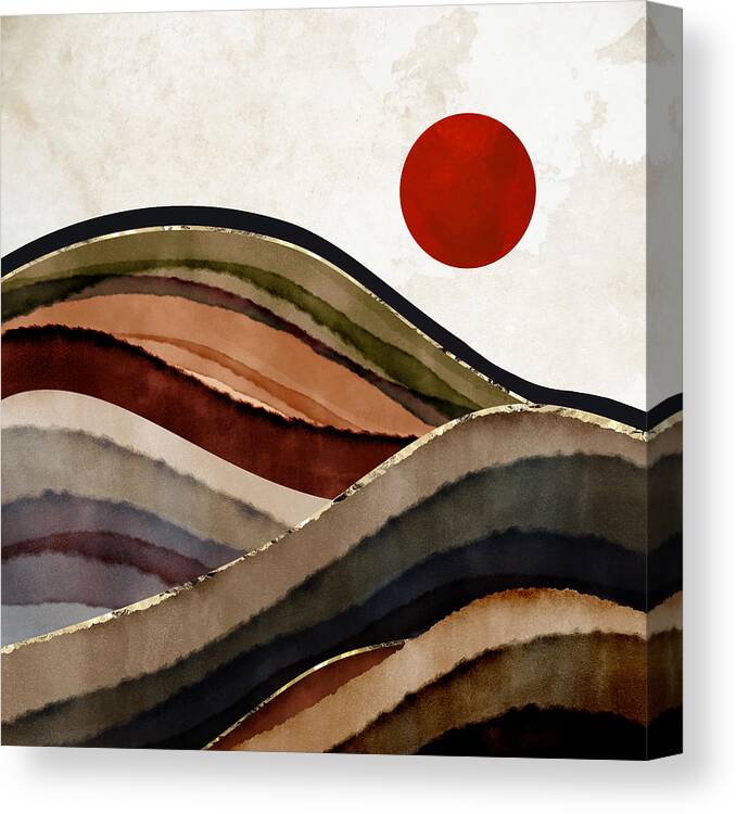 Fall Canvas Print featuring the digital art Fall Abstract by Spacefrog Designs