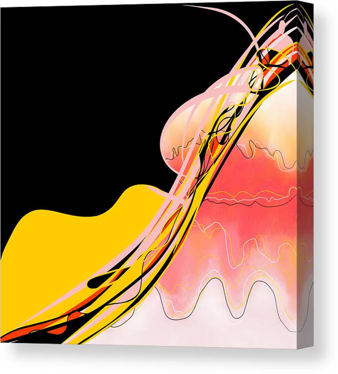 Canvas Print featuring the digital art Fall Fire by Amber Lasche