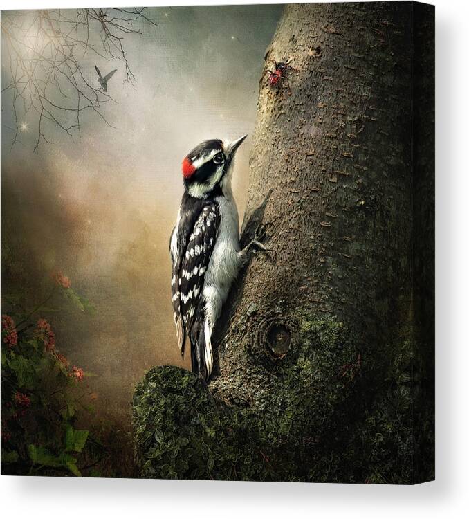 Birds Canvas Print featuring the digital art Fearless by Maggy Pease