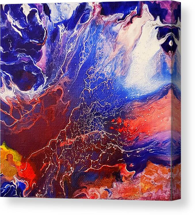 Fires Canvas Print featuring the painting Fires by Christine Bolden
