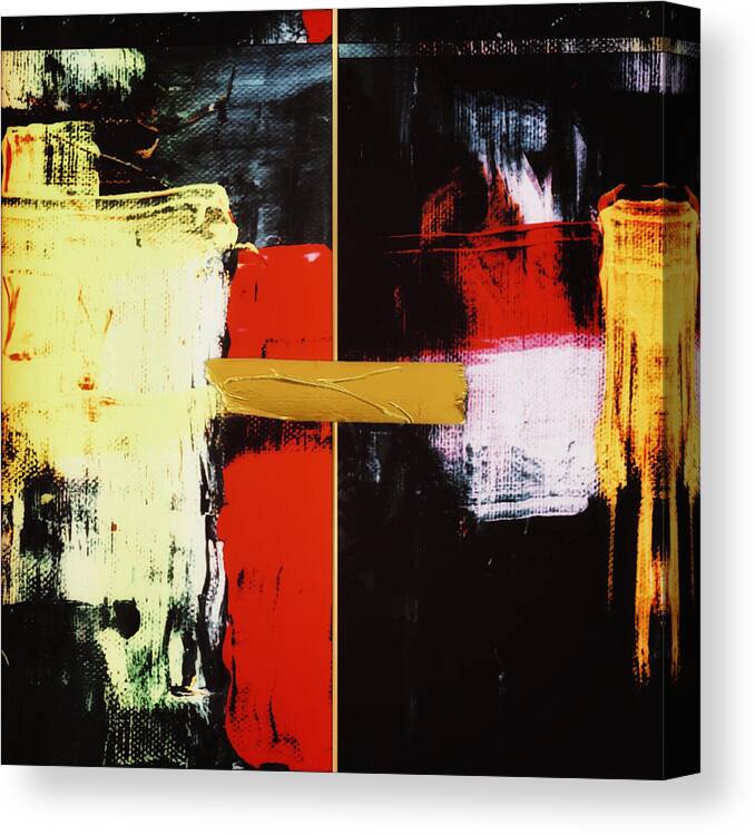 Abstract Art Canvas Print featuring the mixed media Fixed It by Canessa Thomas