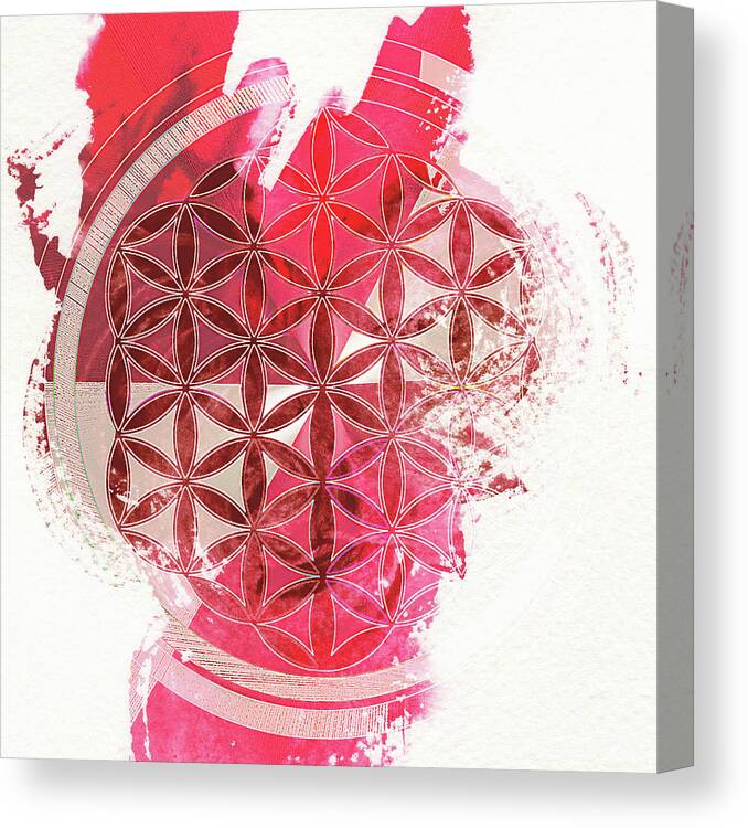 Flower Of Life Canvas Print featuring the digital art Flower of Life_5 by Az Jackson