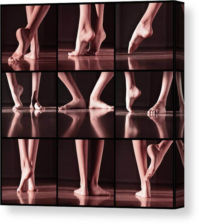 Legs Canvas Print featuring the photograph Footwork 2 by Laura Fasulo