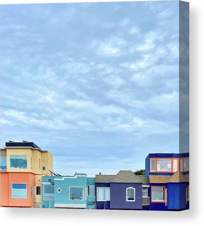  Canvas Print featuring the photograph Four Houses by Julie Gebhardt