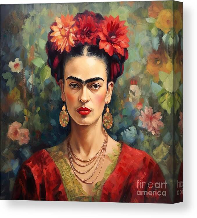 Frida Kahlo Wall Art,Canvas Prints Frida Kahlo Picutre Portrait Art  Painting Artwork Stretched and Framed Ready to Hang for Bathroom Living  Room