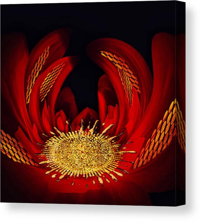 Abstract Art Canvas Print featuring the digital art Future Flora by Canessa Thomas