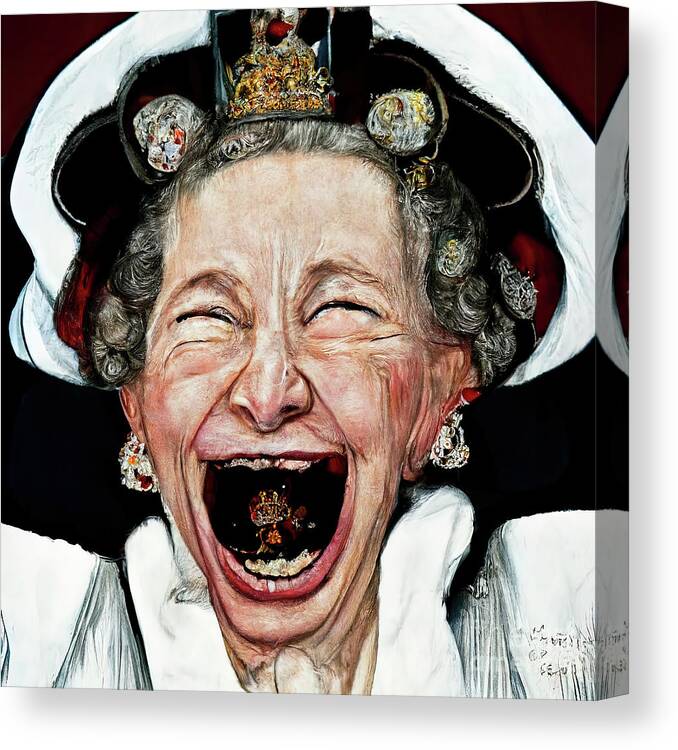 Queen Elizabeth Canvas Print featuring the photograph Gaels of Laughter 01 by Jack Torcello