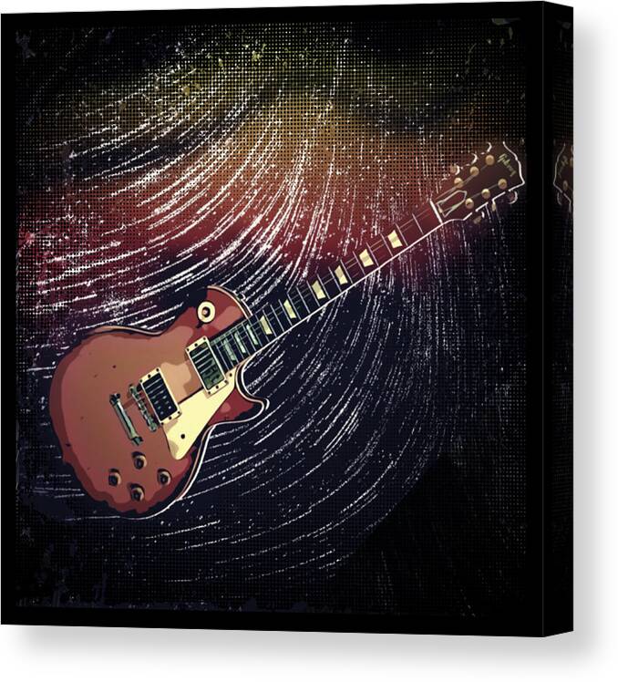 Gibson Canvas Print featuring the digital art Galaxy Gibson by Christina Rick