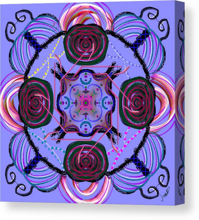 Abstract Canvas Print featuring the digital art Gender Fluid by The Dreamer's Outlet
