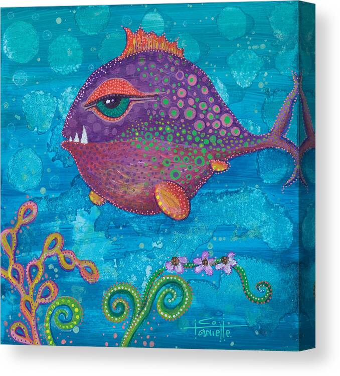 Fish Canvas Print featuring the painting Geronimo by Tanielle Childers