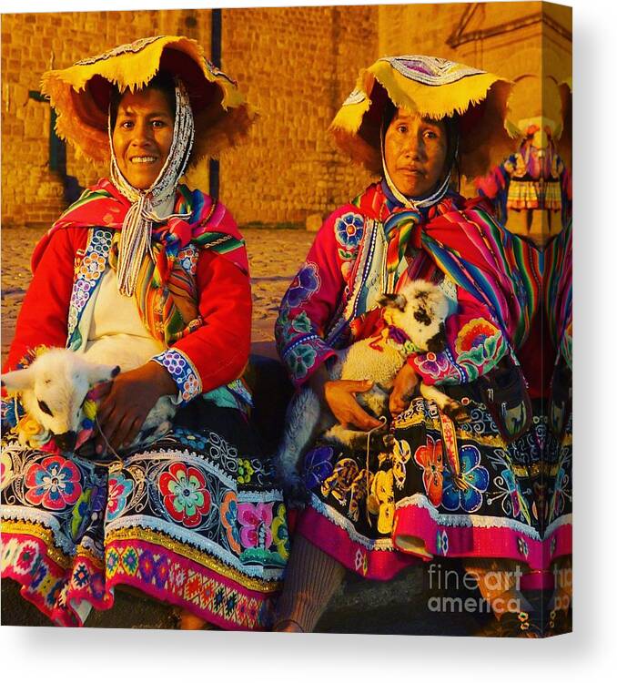  Canvas Print featuring the photograph Girlfriends by Reena Kapoor