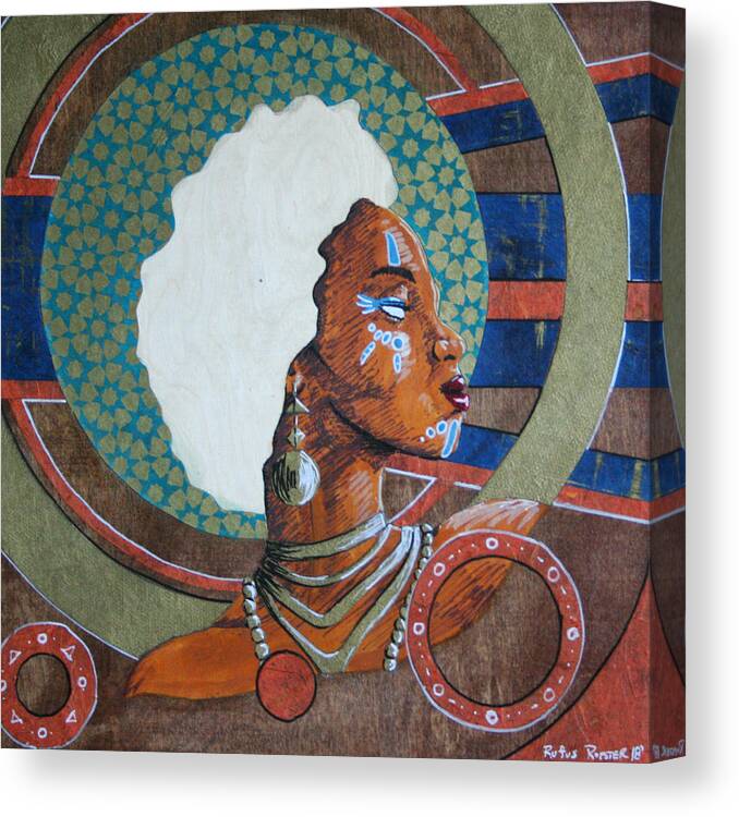 Women Canvas Print featuring the mixed media Goddess Xeni by Edmund Royster