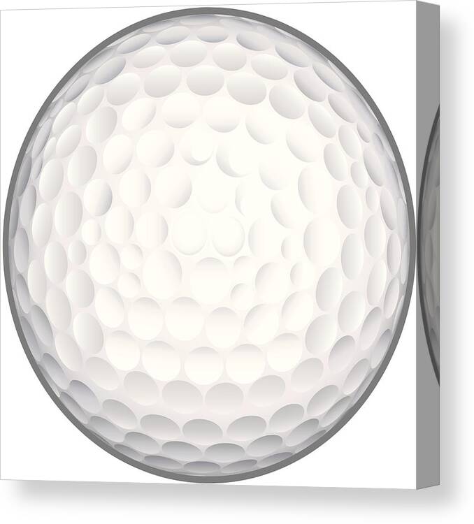 Sports Ball Canvas Print featuring the drawing Golf ball (vector) by Jangeltun