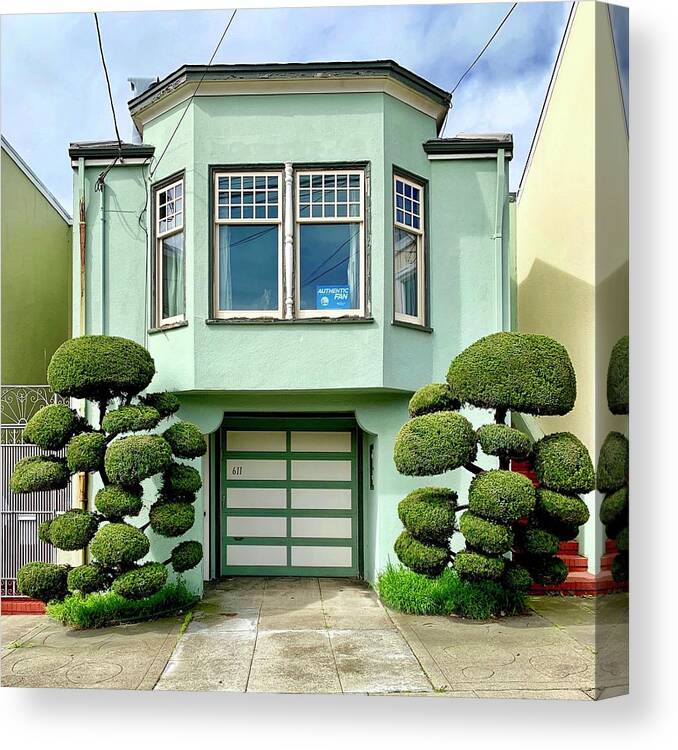  Canvas Print featuring the photograph Green House Topiary by Julie Gebhardt