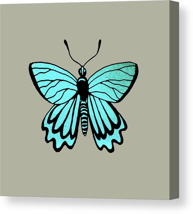 Butterfly Canvas Print featuring the painting Happy Free Flight Of Light Beautiful Butterfly Watercolor V by Irina Sztukowski