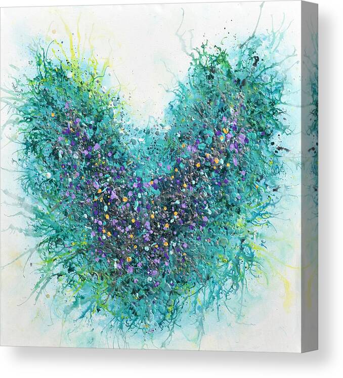 Heart Canvas Print featuring the painting Heart awakening by Amanda Dagg