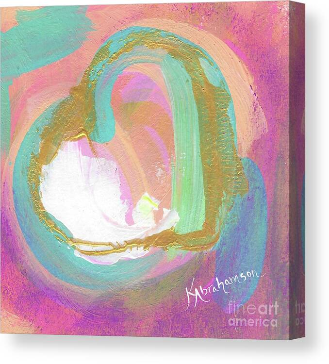 Heart Canvas Print featuring the painting Heart Echo Love 2021 #2 by Kristen Abrahamson
