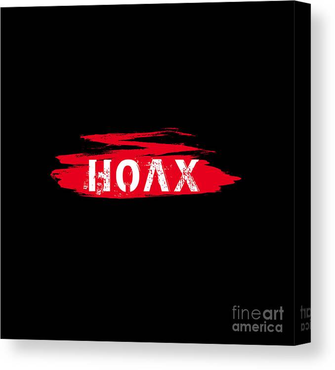 Hoax Grunge Canvas Print featuring the digital art Hoax Grunge by Leah McPhail