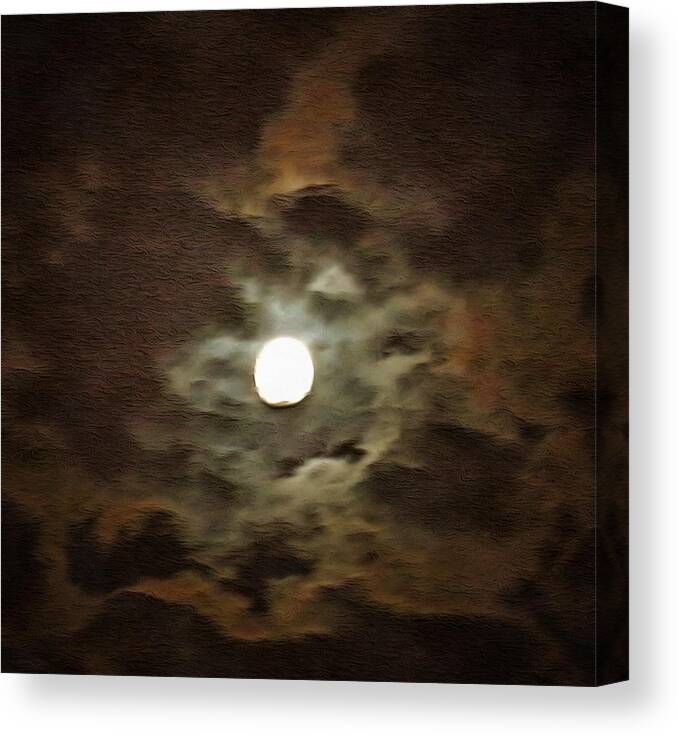  Canvas Print featuring the mixed media Hole in the Clouds by Christopher Reed