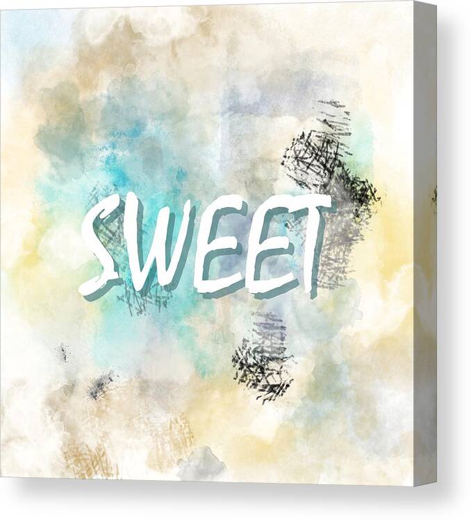 Home Sweet Home Canvas Print featuring the digital art Home sweet home Abstract 69 by Lucie Dumas
