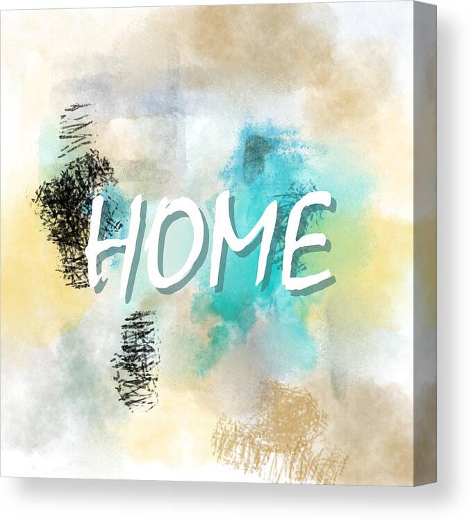 Home Sweet Home Canvas Print featuring the digital art Home sweet home Abstract 70 by Lucie Dumas
