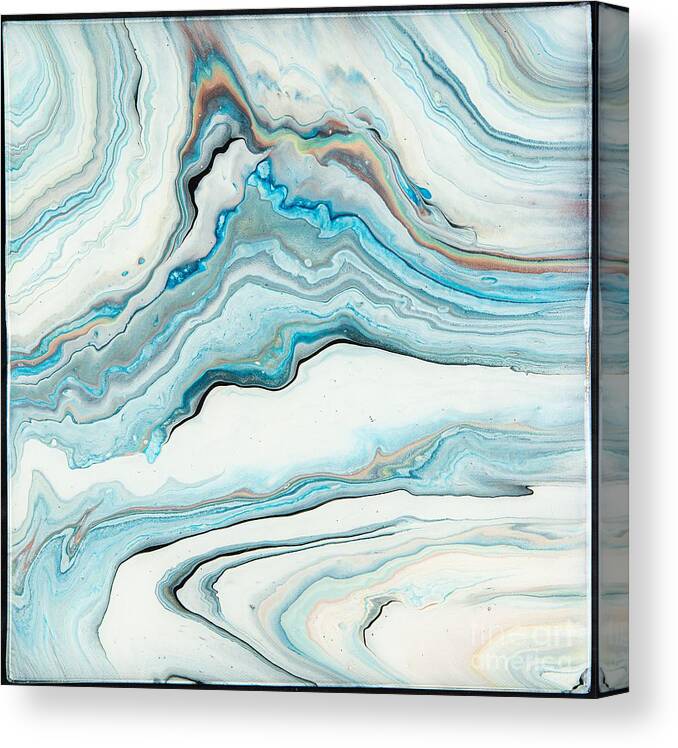 Abstract Canvas Print featuring the digital art Hope - Colorful Abstract Contemporary Acrylic Painting by Sambel Pedes