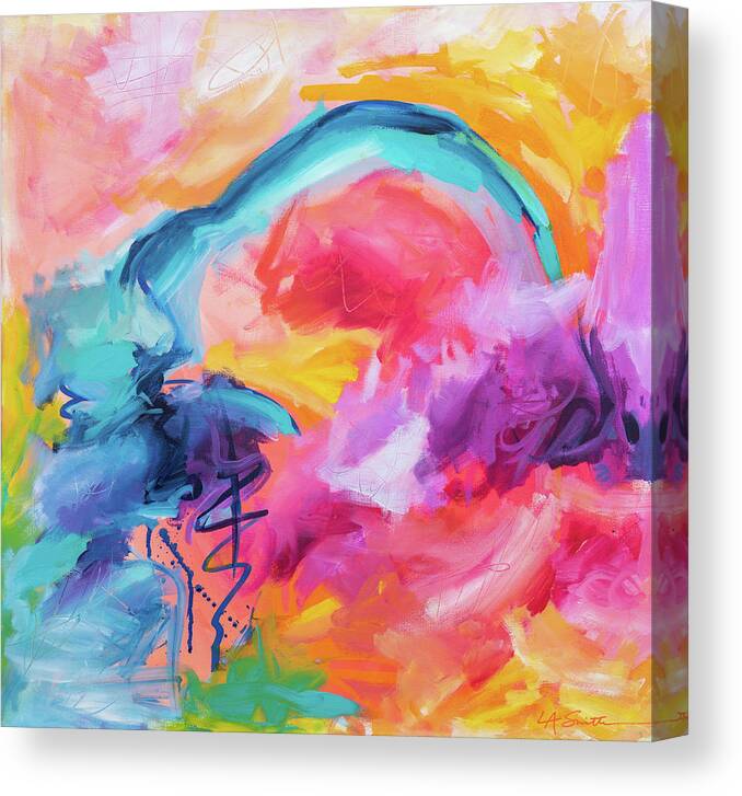 Abstract Canvas Print featuring the painting Hope Springs Eternal by LA Smith