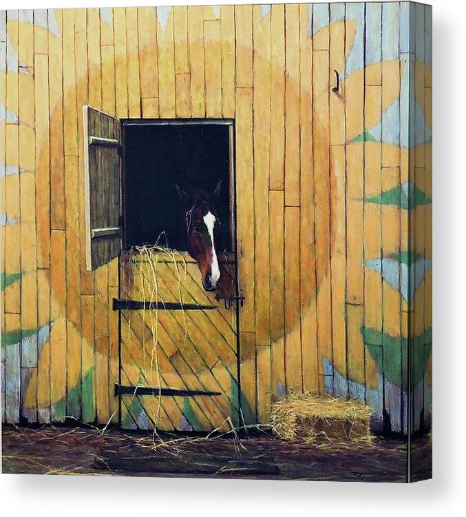 Realism Canvas Print featuring the photograph Horse by Zusheng Yu