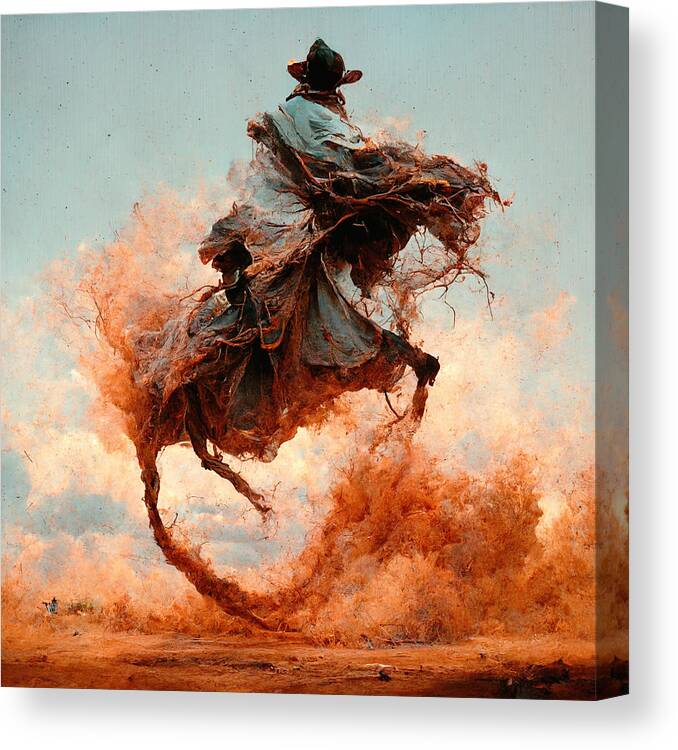 Horse Canvas Print featuring the digital art Horses #11 by Craig Boehman