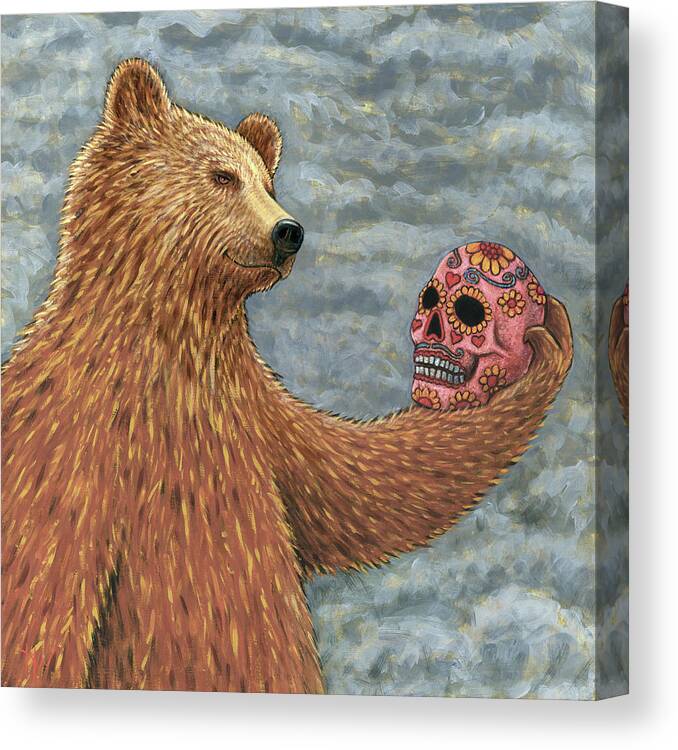 Bear Canvas Print featuring the painting I Knew Him, Horatio by Holly Wood