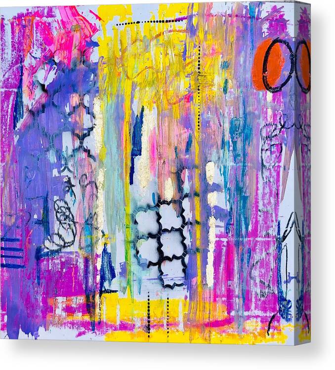 Abstract Canvas Print featuring the painting Im in your hands by Jayime Jean