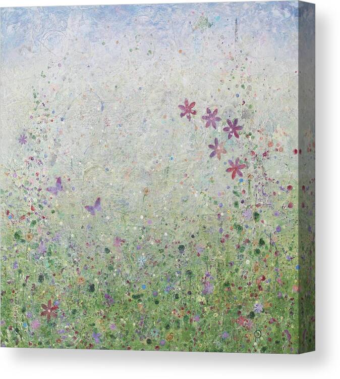 Acrylic Canvas Print featuring the painting Into the Garden by Brenda O'Quin